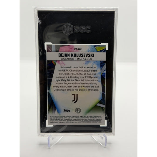 2020-21 Topps Chrome UCL Future Stars Dejan Kulusevski #FS-DK SGC 10 Gem Mint