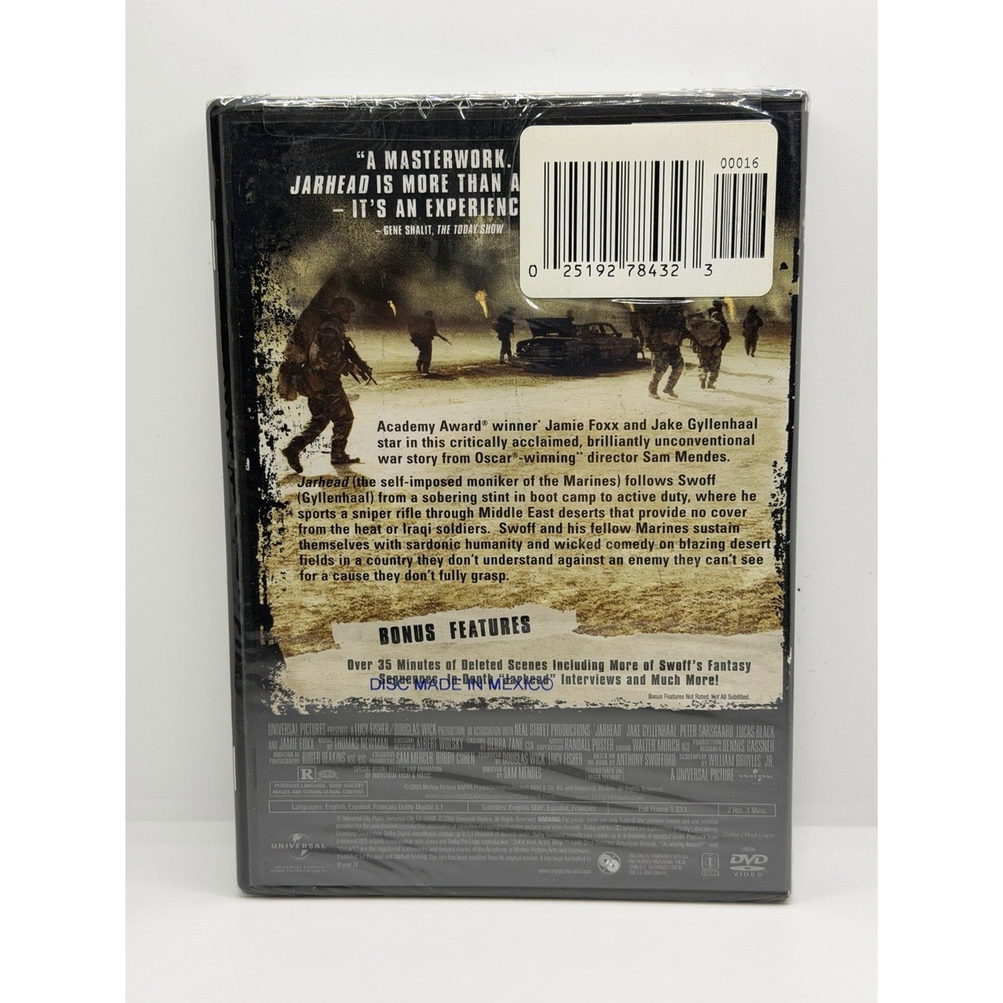 Jarhead (DVD, Full Screen) Jake Gyllenhaal, Jamie Foxx, War Film - New & Sealed