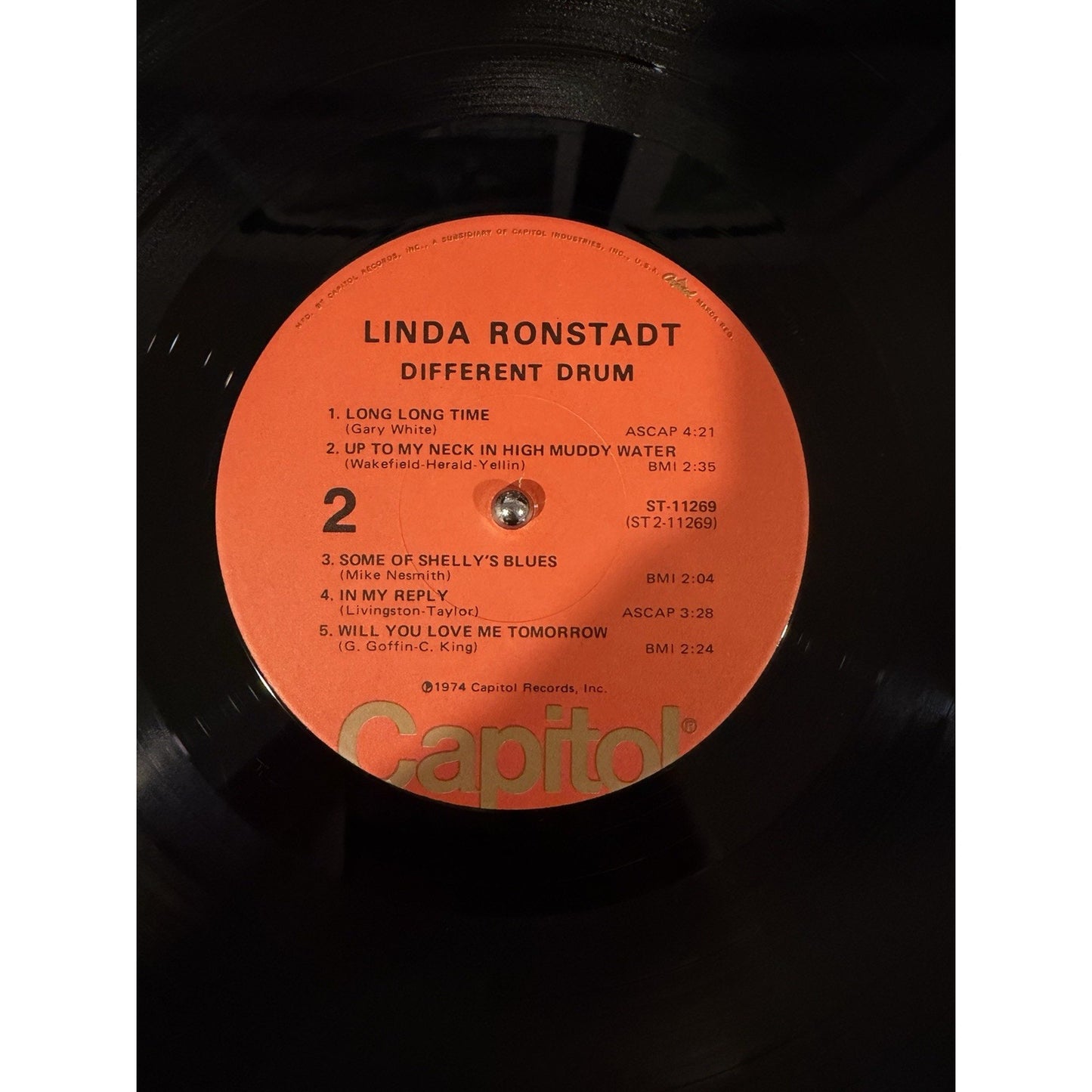 Linda Ronstadt – Different Drum - 1974 - Capitol Records – ST-11269 - Vinyl LP