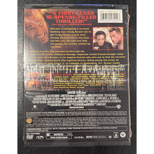 Collateral Damage (DVD, 2002, Widescreen) Arnold Schwarzenegger Brand New Sealed