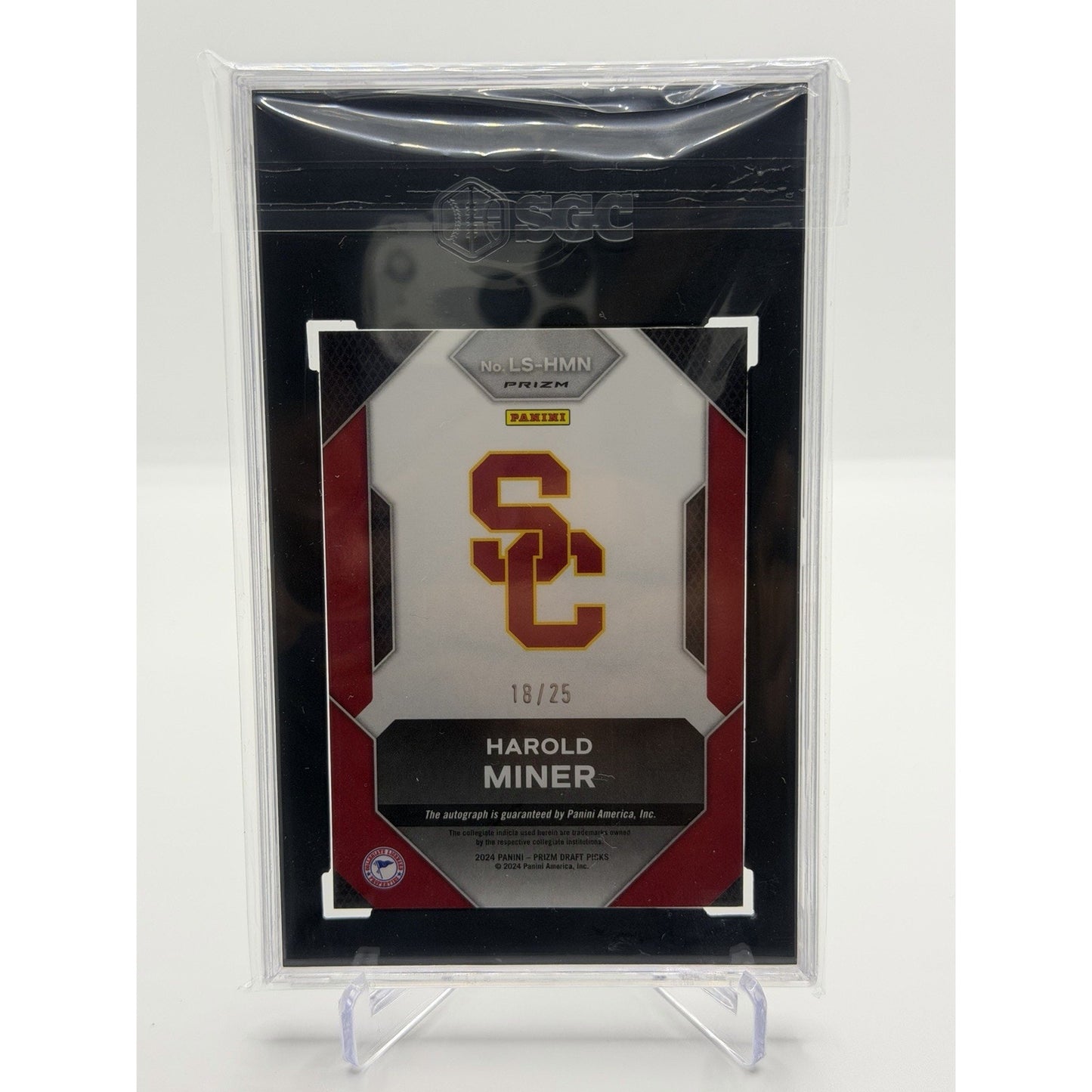 Harold Miner 2024 Prizm Draft Picks Legacy Signatures Mojo /25 Auto USC Trojans