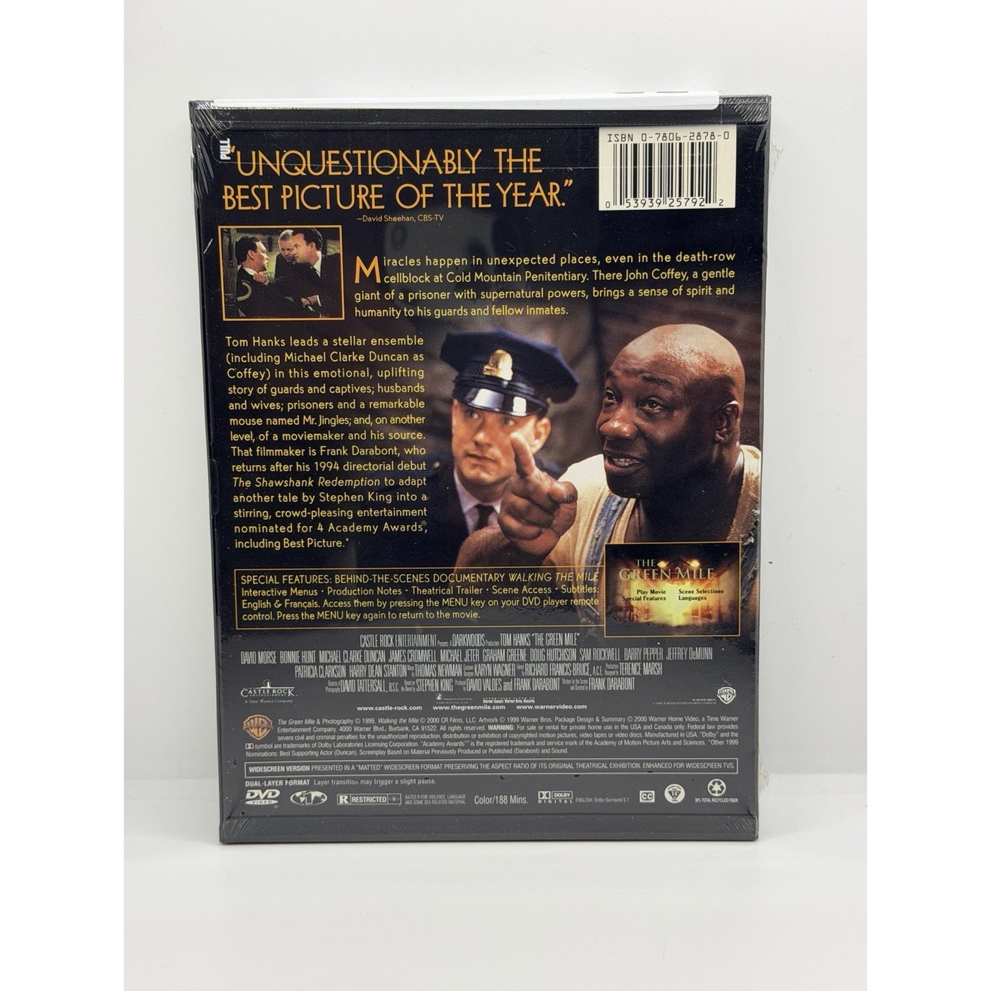 The Green Mile (DVD, 2007) Tom Hanks Brand New Sealed