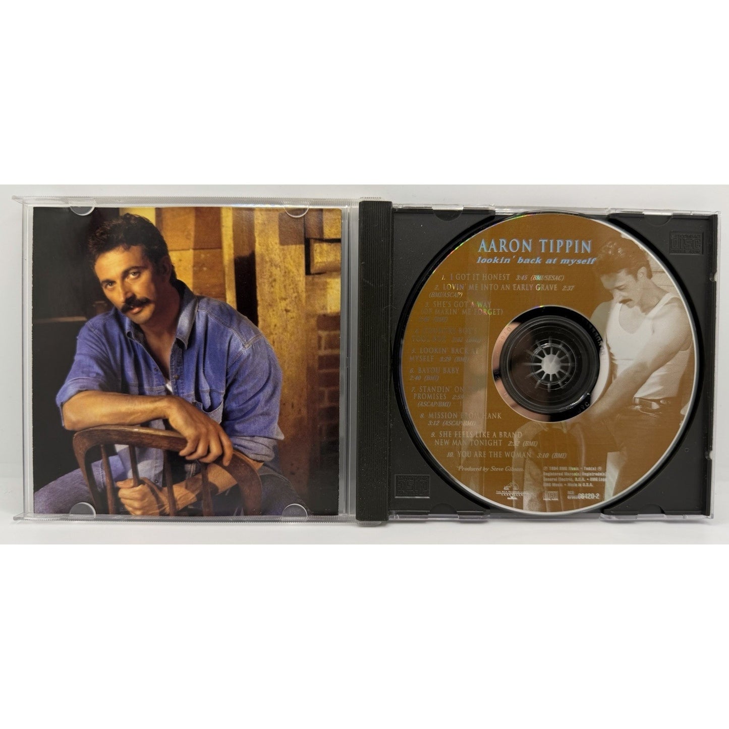 Aaron Tippin CD Lot (2) Lookin' Back At Myself + Where the Stars And Stripes...