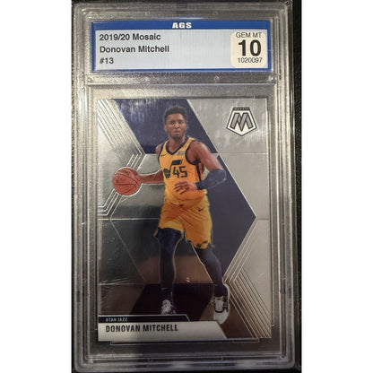 Donovan Mitchell 3 Card Graded Lot ASG Graded 10 Gem Mint Pink Mosaic Optic