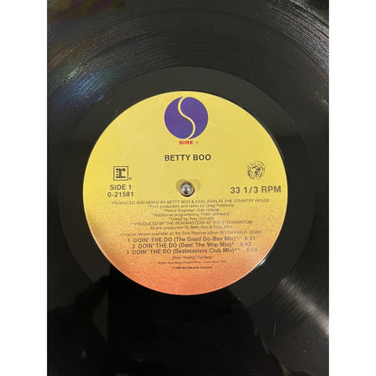 Betty Boo Doin' The Do / Shame 33 RPM Vinyl Record Electronic Pop Euro House