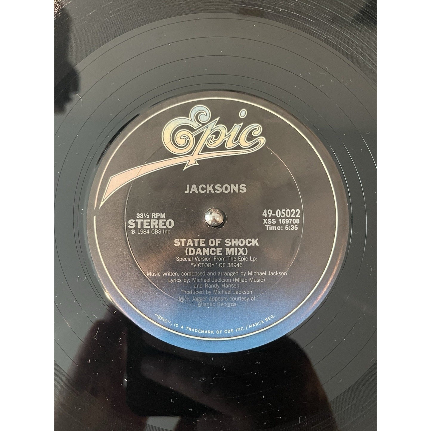 Jackson’s 12" State Of Shock 12 Inch Single (with M Jagger) Epic 49-05022 OOP