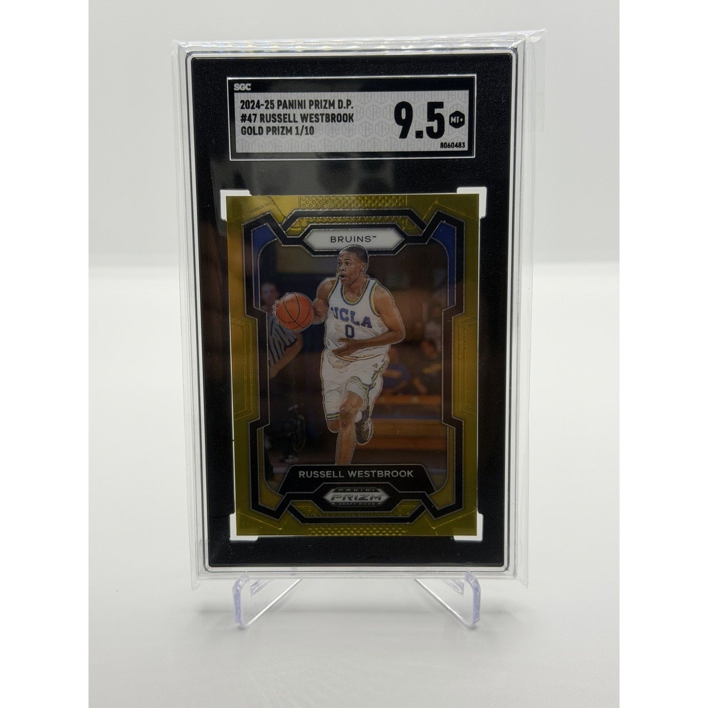 2024-25 Panini Prizm Draft #47 Russell Westbrook Gold 1/10 UCLA Bruins SGC 9.5