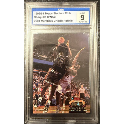 Shaquille O’Neal Lot Of 2 Graded Rare AGS 9 Mint Shaq Lakers Magic HOF