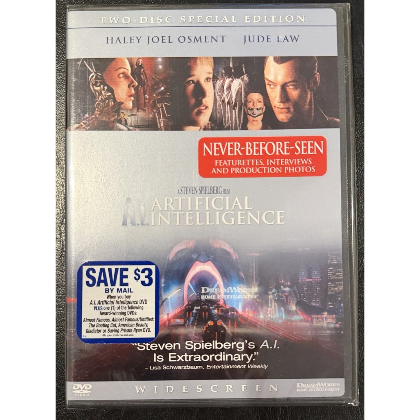 A.I. - Artificial Intelligence (DVD 2002, 2-Disc Special Edition) BRAND NEW