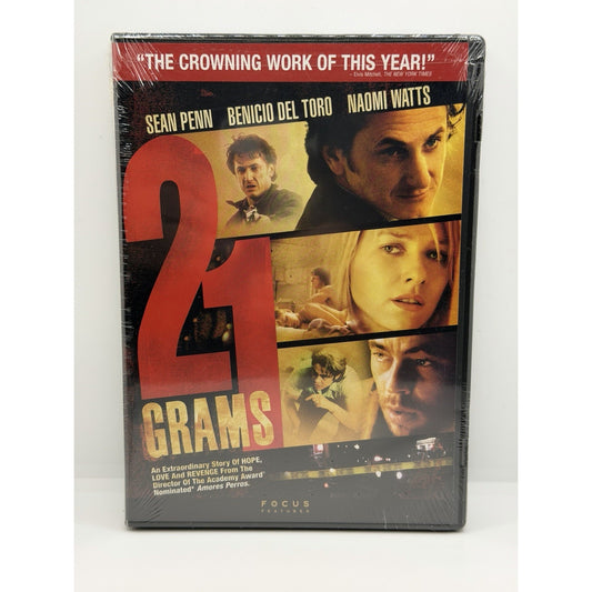 21 Grams (DVD, 2004) New Sealed Sean Penn, Naomi Watts Focus-New Sealed