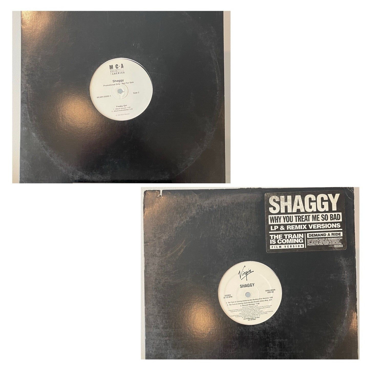 Lot of 2 Shaggy – Freaky Girl & Why You Treat Me So Bad 12" Vinyl Single Promo