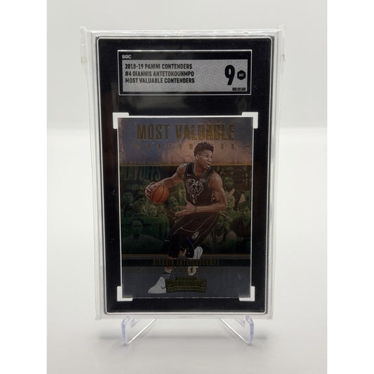 2018-19 Panini Contenders #4 Giannis Antetokounmpo Most Valuable Contenders SGC