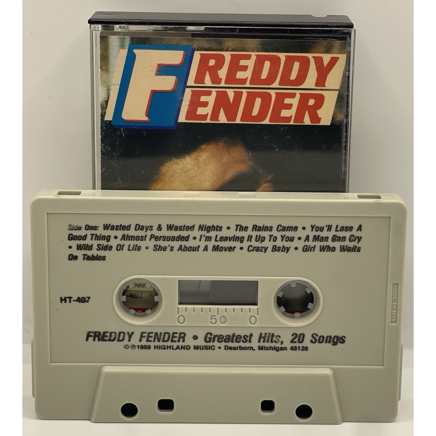 Vintage Freddie Fender Greatest Hits 20 Songs Cassette Tape Very Rare Country