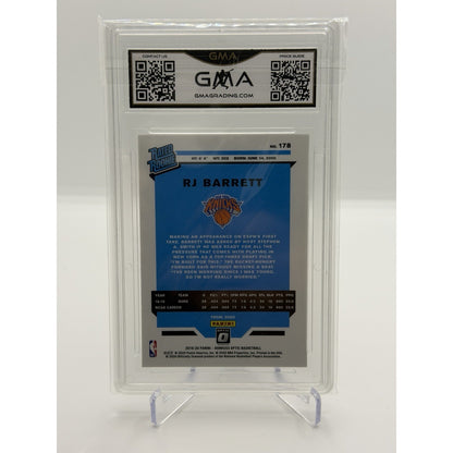 2019-20 Panini Donruss Optic - Rated Rookie RJ Barrett #178 (RC) GMA Gem Mint 10