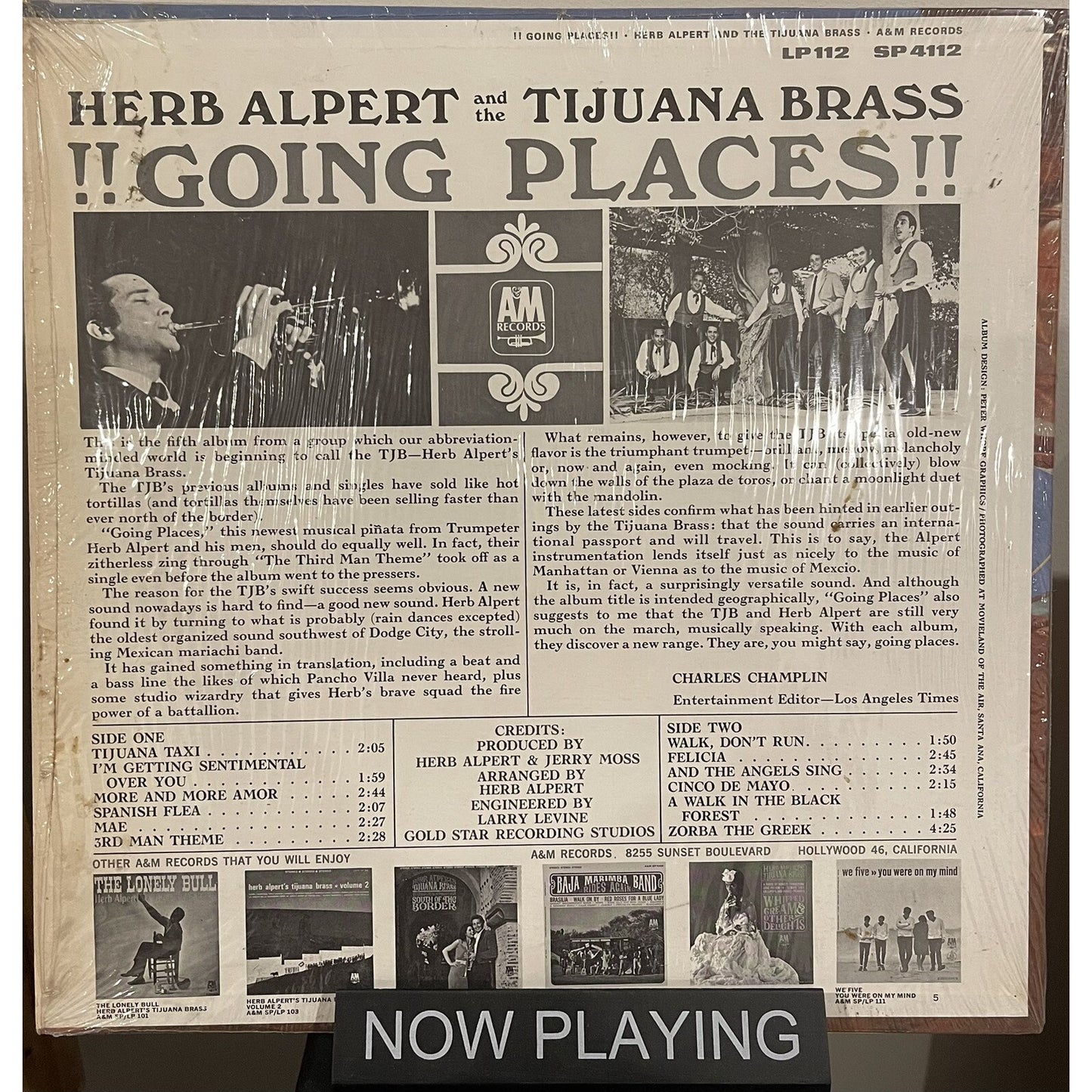Herb Alpert and the Tijuana Brass Going Places Record Album Vinyl LP SP-4112