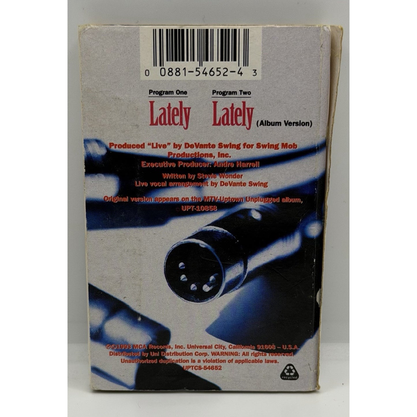 Jodeci – Lately Cassette Single 1993 MCA Uptown Records R&B Soul