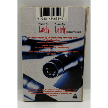 Jodeci – Lately Cassette Single 1993 MCA Uptown Records R&B Soul