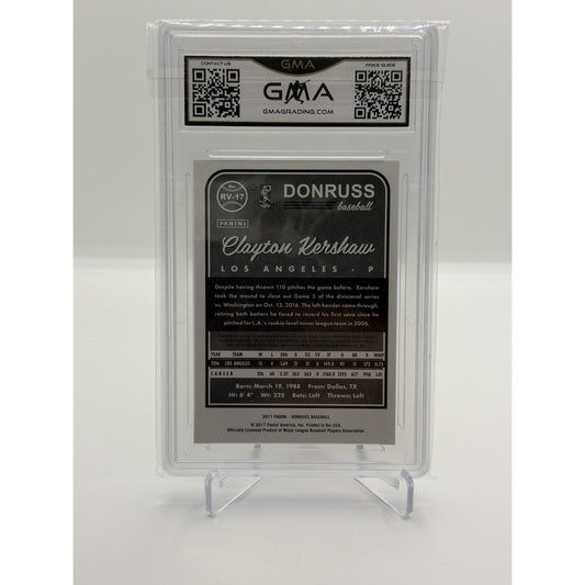 2017 Donruss '83 Retro Variation #RV17 Clayton Kershaw Dodgers GMA 10 Gem Mint