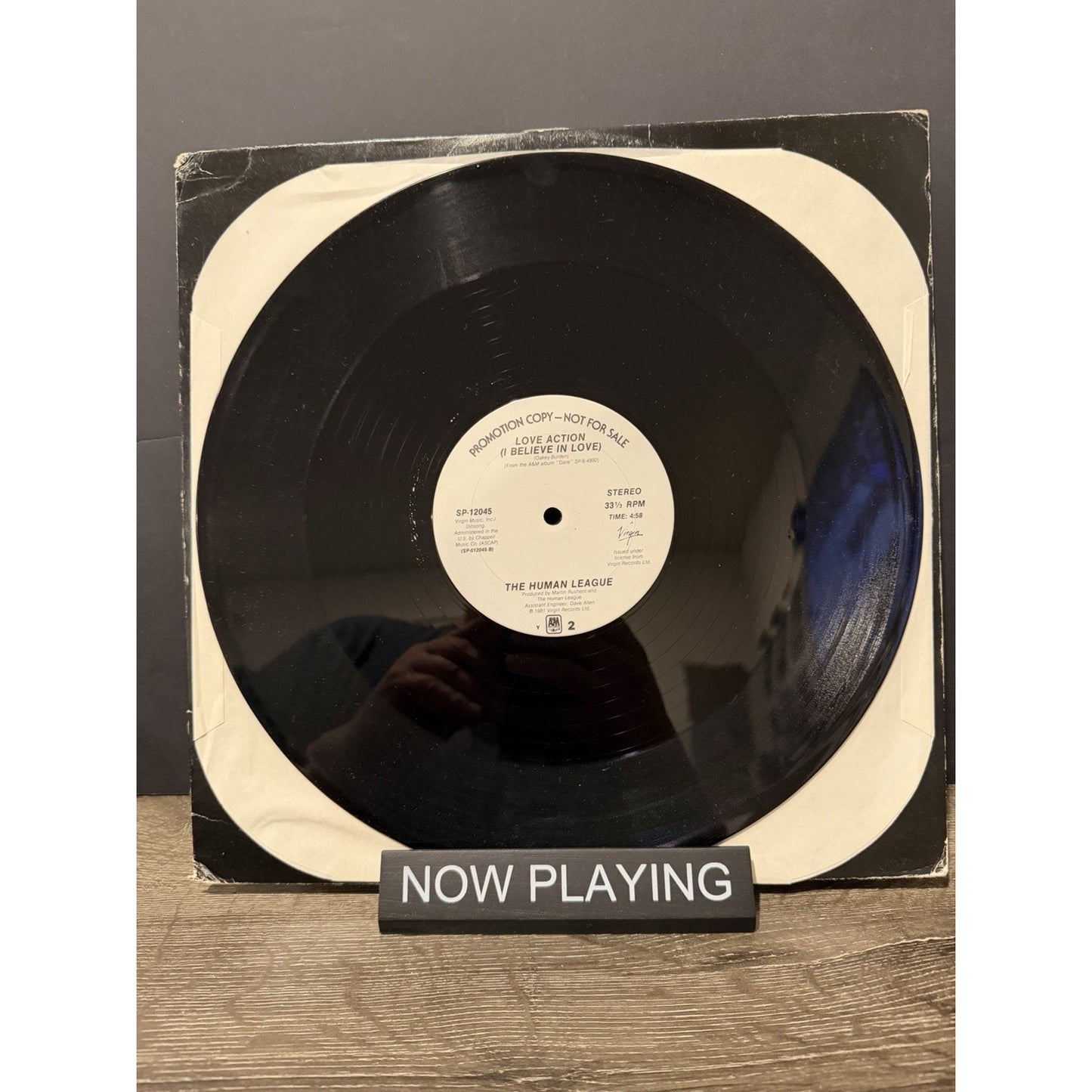 The Human League Don't You Want Me Baby 12" Single White Label Promo Record