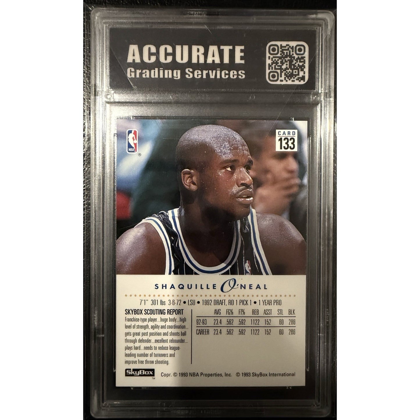 Shaquille O’Neal Lot Of 2 Graded Rare AGS 9 Mint Shaq Lakers Magic HOF