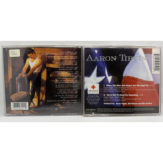 Aaron Tippin CD Lot (2) Lookin' Back At Myself + Where the Stars And Stripes...