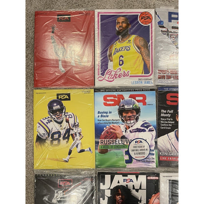 PSA Magazine Lot of 12 2021-2023 LeBron Jordan Mbappe Morant Jeter + More