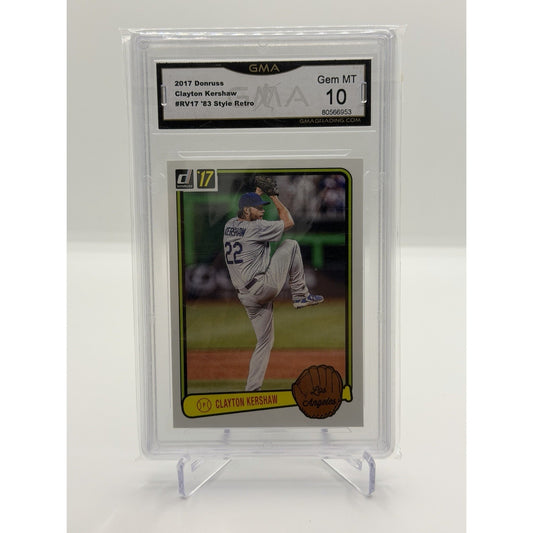 2017 Donruss '83 Retro Variation #RV17 Clayton Kershaw Dodgers GMA 10 Gem Mint