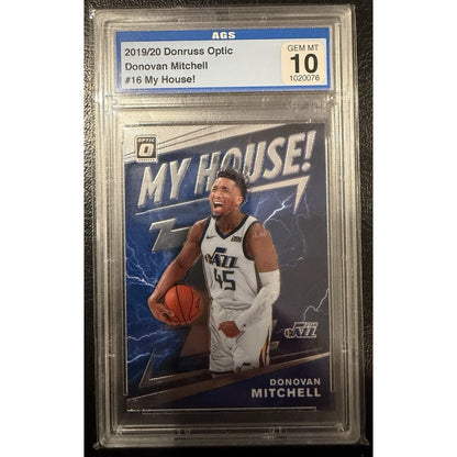 Donovan Mitchell 3 Card Graded Lot ASG Graded 10 Gem Mint Pink Mosaic Optic
