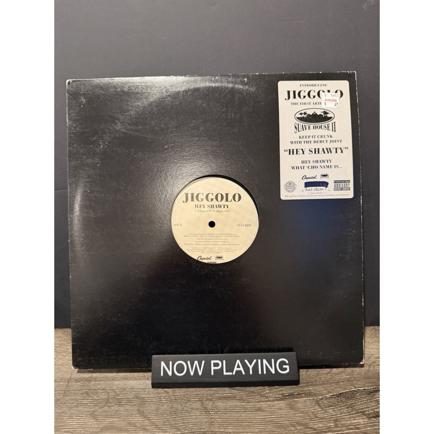 Jiggolo – Hey Shawty 12" Single Record 2004 Capitol Hip Hop 33 RPM Suave House 2