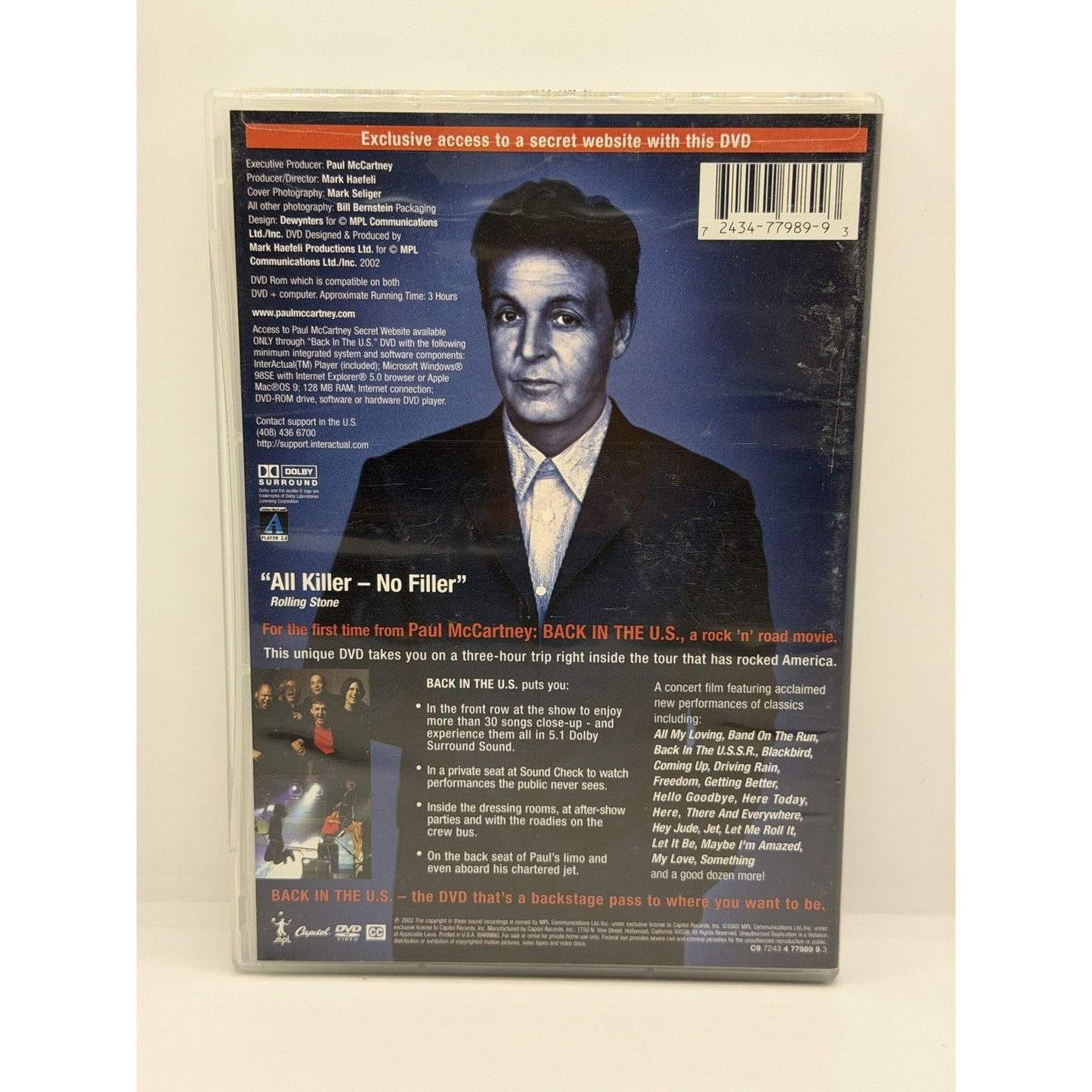 Paul McCartney: Back in the US - Live 2002 Concert Film - DVD