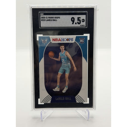 2020-21 Panini NBA Hoops LaMelo Ball #223 (RC) SGC 9.5 Mint Hornets Chino Hills