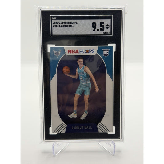 2020-21 Panini NBA Hoops LaMelo Ball #223 (RC) SGC 9.5 Mint Hornets Chino Hills
