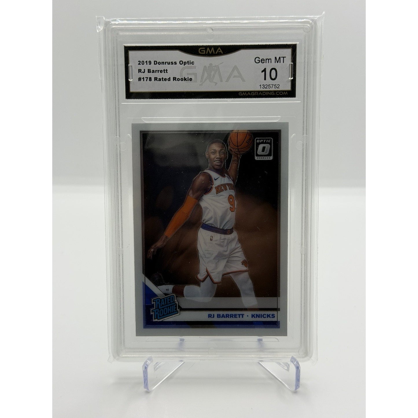 2019-20 Panini Donruss Optic - Rated Rookie RJ Barrett #178 (RC) GMA Gem Mint 10