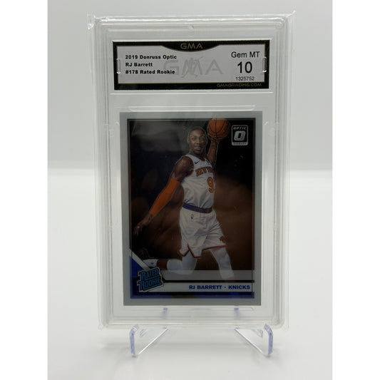 2019-20 Panini Donruss Optic - Rated Rookie RJ Barrett #178 (RC) GMA Gem Mint 10