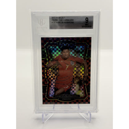 2017-18 Select Soccer Marcus Rashford Checkerboard #130 England BGS 9 Mint