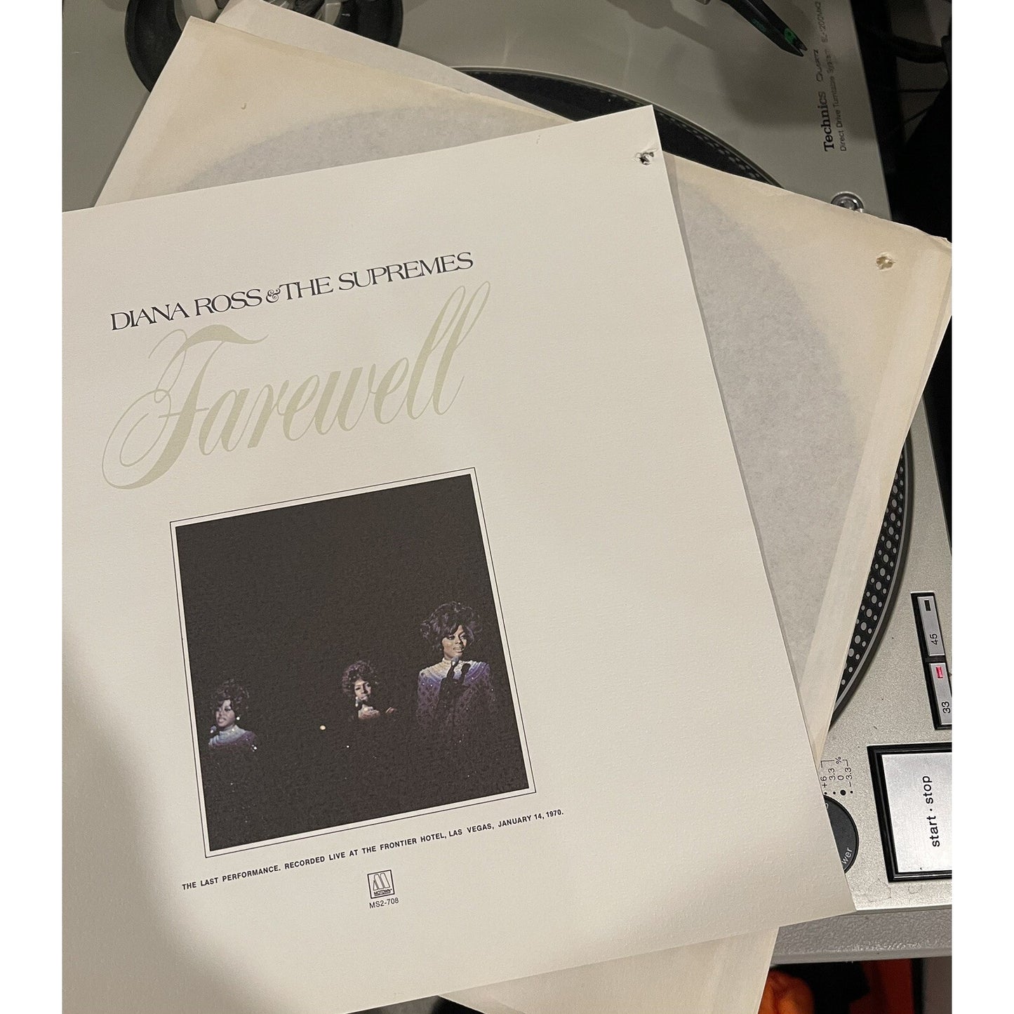 Diana Ross and The Supremes Farewell 2 Vinyl Record Set With Booklet Hole Punch