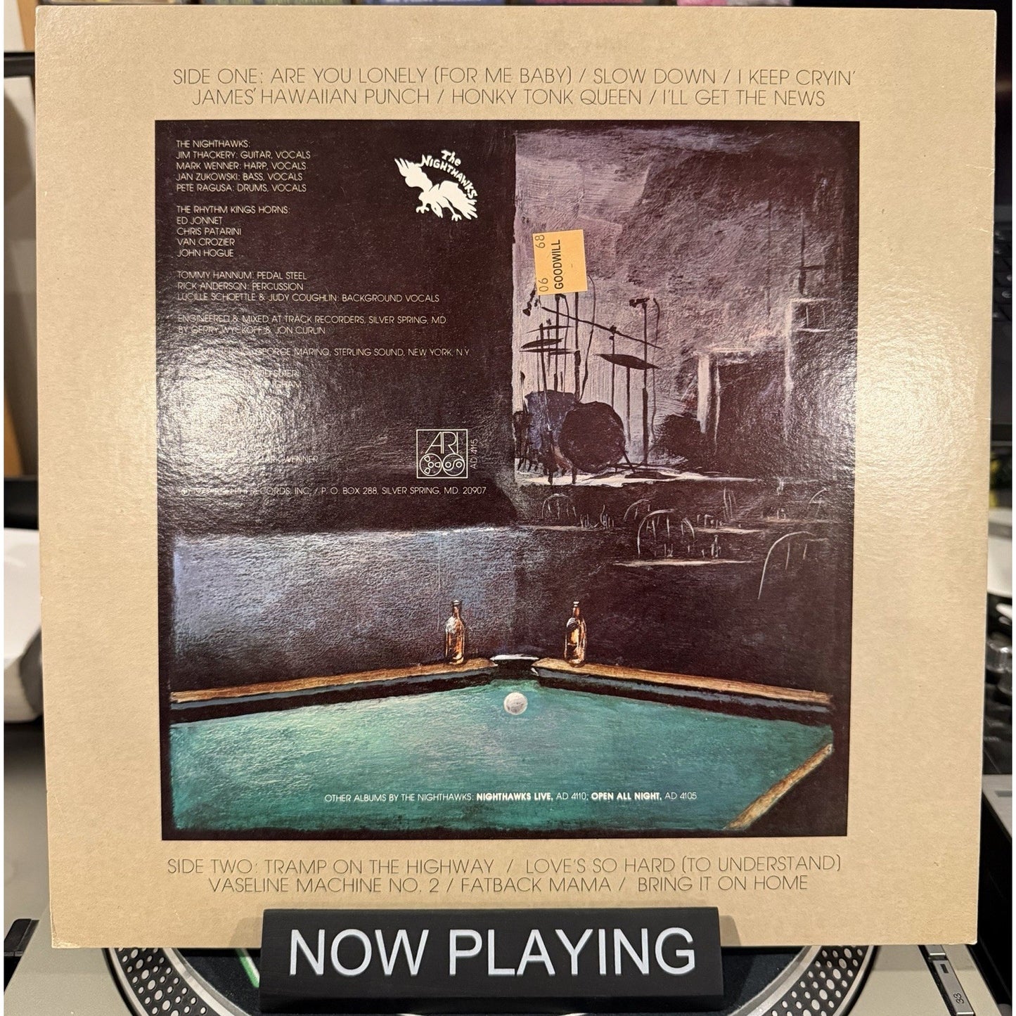 Nighthawks Side Pocket Shot LP blues Jimmy Thackery Mark Wenner Preowned