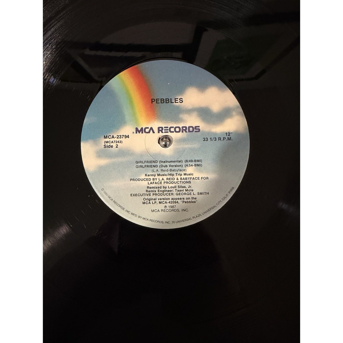 Pebbles, Girlfriend Extended Version 12", Single MCA-23794 1987 LA Reid