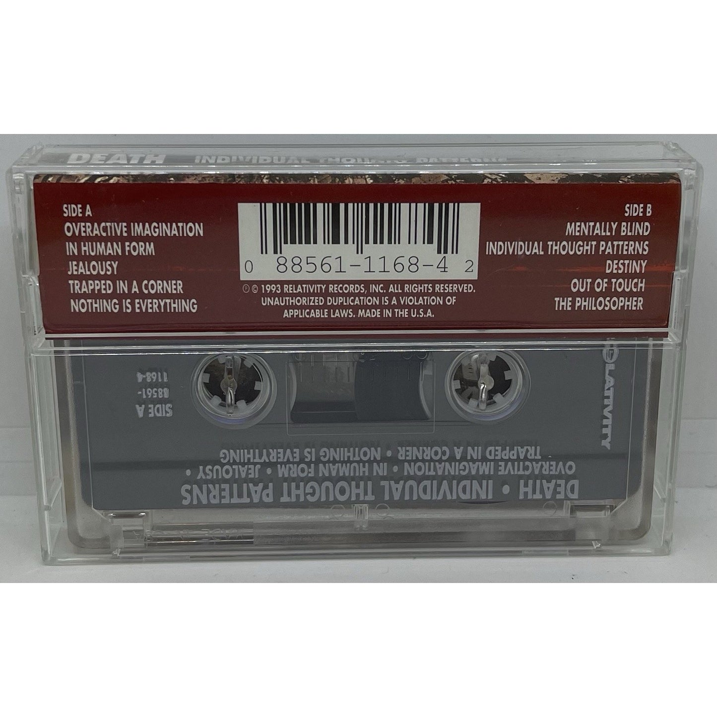 Death Individual Thought Patterns Cassette 1993 Relativity Records Rare Original
