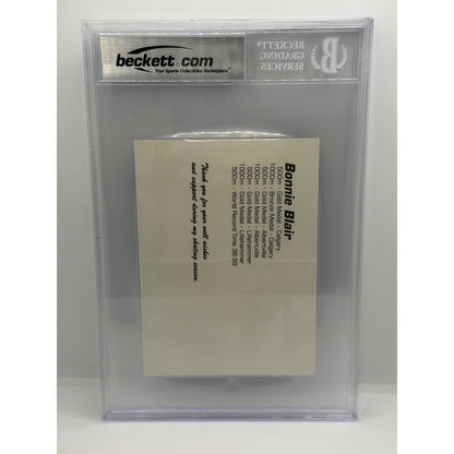 Bonnie Blair Signed Post Card Beckett COA Slabbed USA Olympic Speed skater