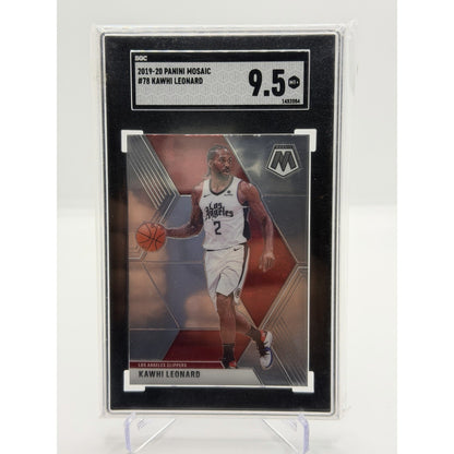 2019-20 Panini Mosaic Kawhi Leonard #78 Basketball Card SGC 9.5 Mint LA Clippers