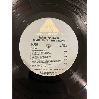 Barry Manilow I'm Trying to Get The Feeling 1975 Arista Records Vinyl Record