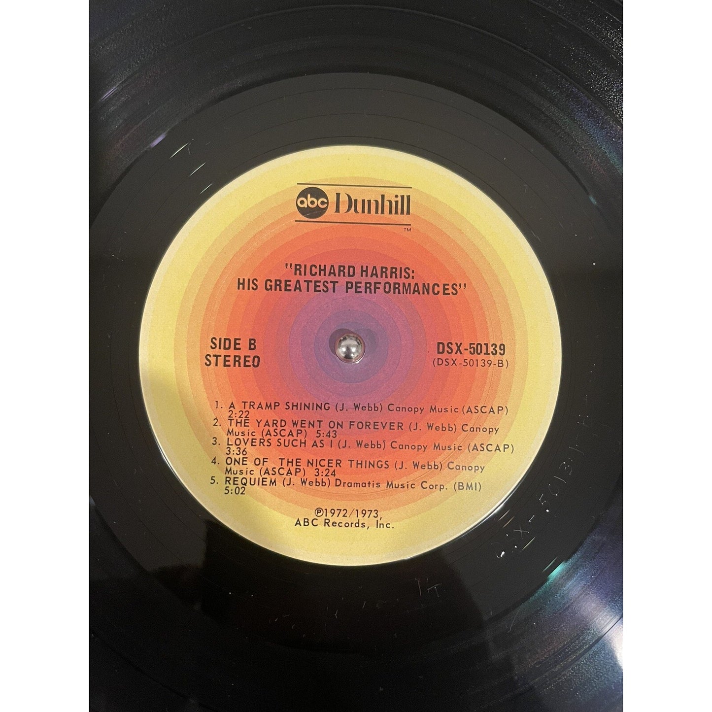 Richard Harris His Greatest Performances Dunhill DSX-50139 Vinyl LP Pop Folk