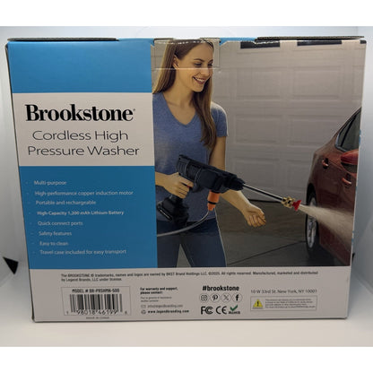 Brookstone Cordless High-Pressure Washer Portable Rechargeable - Brand New