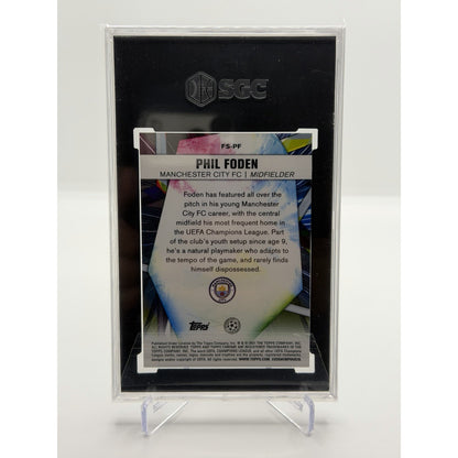 2020-21 Topps Chrome UCL - Future Stars Phil Foden #FS-PF Graded SGC 10 Gem Mint
