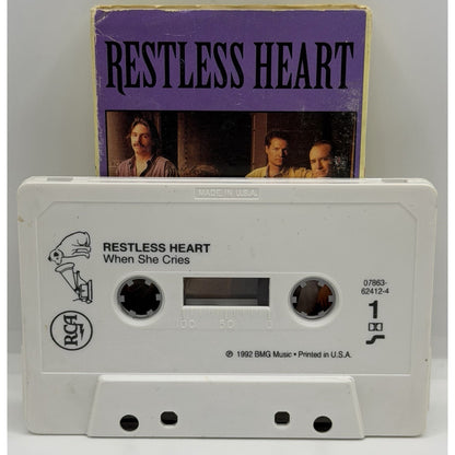 When She Cries [Single] by Restless Heart (Cassette, Nov-1992, RCA) Country