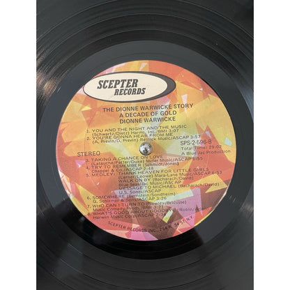 The Dionne Warwicke Story A Decade Of Gold 1971 Double LP Record SPS2596 Origina