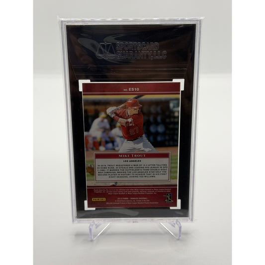 2019 Panini Donruss Elite Series Mike Trout Pink Fireworks #ES10 Angels SGC 9.5