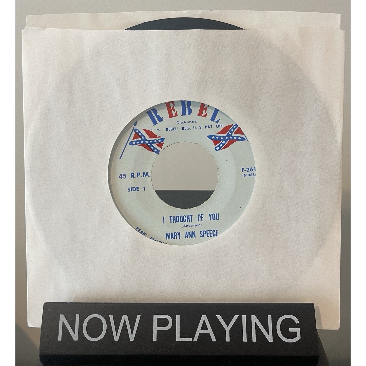 Rare Rebel Records Release Mary Ann Speece I Thought Of You / Two Empty Arms