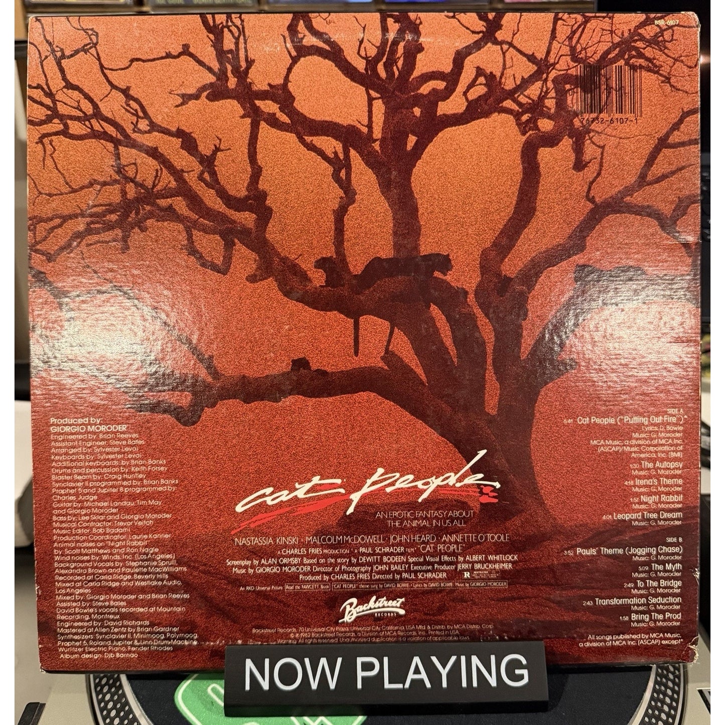 Giorgio Moroder - Cat People (Original Soundtrack) LP David Bowie 1982 film